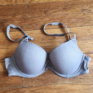 Auden Light Gray Textured Bra